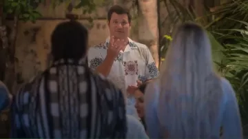 Wax London Didcot Short Sleeve Shirt porté par Nick Lachey comme on le voit dans Perfect Match (S03E02)