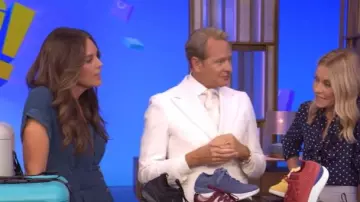 Maeve Maeve Denim V-Neck Wrap Dress worn by Monica Mangini as seen in LIVE with Kelly and Mark on July 31, 2025