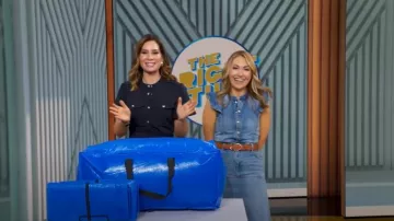 Ba&sh Vayea Denim Midi Dress worn by Lori Bergamotto as seen in Good Morning America on July 30, 2025
