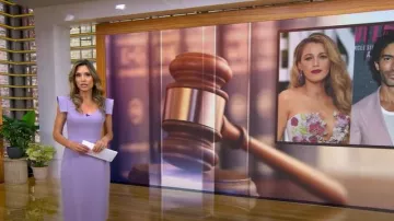 Robe fourreau Halo Amélie noire portée par Rhiannon Ally comme on le voit dans Good Morning America le 31 juillet 2025