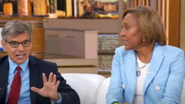 Veste Veronica Beard Diego portée par Robin Roberts vue dans Good Morning America le 4 août 2025