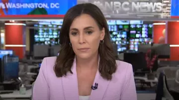 Veronica Beard Miller Dickey Jacket worn by Hallie Jackson as seen in Today on August 4, 2025