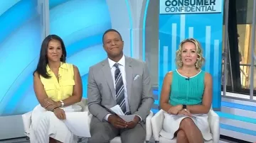 Equipment Slim Signature Shirt worn by Laura Jarrett as seen in Today on August 4, 2025