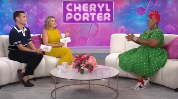 Zapatillas de cordones Gucci Ace Heart Detail usadas por Cheryl Porter como se ve en Today with Jenna & Friends el 4 de agosto de 2025