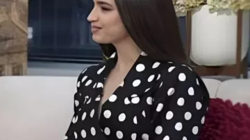 The Today Show 2025 Sofia Carson Black & White Polka Dot Blazer of Sofia Carson in Today