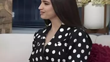 The Today Show 2025 Sofia Carson Black & White Polka Dot Blazer of Sofia Carson in Today