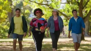 Taking Shape Cotton Bold Print Sweatshirt worn by Madison Feliciano (Ebony Vagulans) as seen in My Life Is Murder (S05E01)