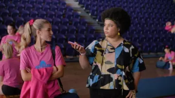 Asos Design Curve Smock Tie Front Top worn by Madison Feliciano (Ebony Vagulans) as seen in My Life Is Murder (S05E01)