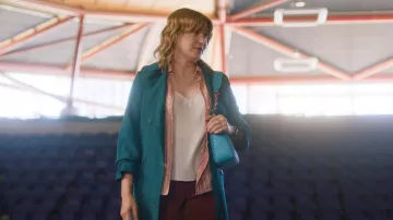 Kate Sylvester Lucie trench worn by Alexa Crowe (Lucy Lawless) as seen in My Life Is Murder (S05E01)