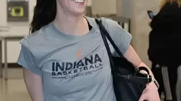 Camiseta gris de baloncesto Caitlin Clark Indiana