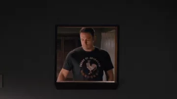 Tuong Ot Sriracha Sauceb Rooster Logo T-Shirt worn by Christian Wolff (Ben Affleck) in The Accountant