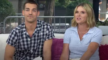 Cadre Le Polo en Soie et Coton Smock porté par Jenna Bush Hager comme on le voit dans Today with Jenna & Friends le 5 août 2025