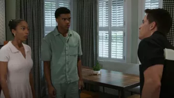 Zara Washed Textured Shorts worn by Tyrell Richardson (Jaden Lucas Miller) as seen in Beyond the Gates (S01E90)