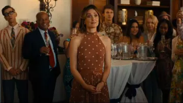 Zimmermann Sunray Picnic Dress worn by Sylvia (Rose Byrne) as seen in Platonic (S02E01)