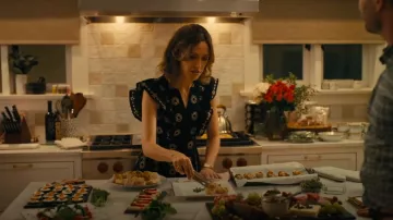 Brochu Walker Aurora Eyelet Embroidered Cotton Midi Dress worn by Sylvia (Rose Byrne) as seen in Platonic (S02E02)