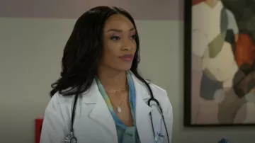 Zara Printed Tie Top worn by Madison Montgomery (Kenjah) as seen in Beyond the Gates (S01E95)