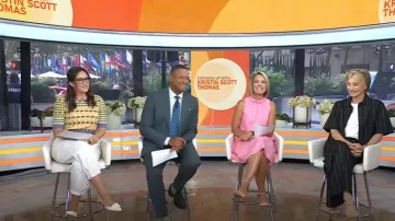 Manolo Blahnik Maysli 70 Nappa Slingback usado por Savannah Sellers como se ve en Today el 6 de agosto de 2025