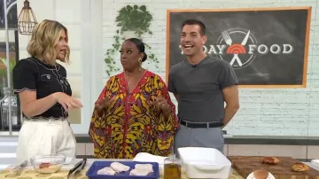Sai Sankoh Tristan Goddess Kaftan worn by Melba Wilson as seen in Today with Jenna & Friends on August 6, 2025