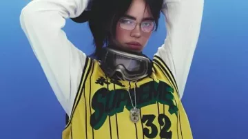 Supreme Jersey worn by Billie Eilish in Billie Eilish - LUNCH (Official Music Video) Billie Eilish Supreme Jersey