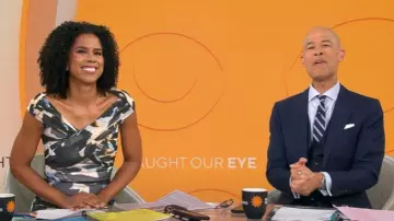 AFRM Belmont Dress worn by Adriana Díaz as seen in CBS Mornings on  July 28, 2025