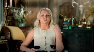 J. Crew Contrast Vest worn by Galyna Saltkovska as seen in The McBee Dynasty: Real American Cowboys (S02E01)