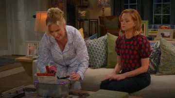 Maeve The Maxine Puff-Sleeve Sweater Tee worn by Mary (Jayma Mays) as seen in Leanne (S01E08)