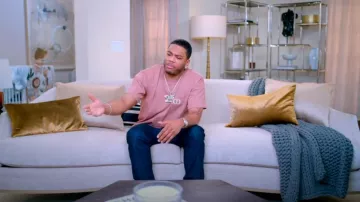 Dior Men's Pink Cd Icon Logo T-shirts worn by Nelly as seen in Nelly & Ashanti: We Belong Together (S01E01)