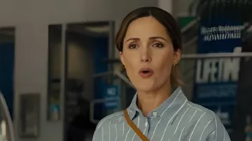 This Blue Stripe Top of Sylvia (Rose Byrne) in Platonic (S02E01)