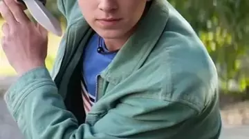 Walker Scobell Percy Jackson and the Olympians Green Jacket worn by Percy Jackson (Walker Scobell) in Percy Jackson and the Olympians