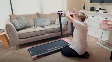 Citysports Treadmills,Folding Treadmill for Home worn by Georgia Kousoulou as seen in Georgia and Tommy: Happy Essex After (S01E01)