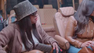 Fendi Fabric Jacquard FF 1974 Midi Chain Baguette Tobacco Moro worn by Ashanti as seen in Nelly & Ashanti: We Belong Together (S01E08)