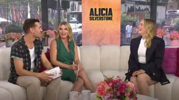 Patou Belted Wool Jacket worn by Alicia Silverstone as seen in Today with Jenna & Friends on August 7, 2025