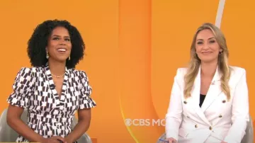 Diane von Furstenberg Erica Robe portée par Adriana Diaz telle qu’elle est vue dans CBS Mornings le 7 août 2025