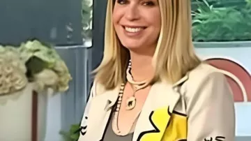The Today Show 2025 Jill Martin Beige Snoopy Blazer