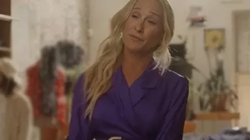 Sarah Jessica Parker Purple Coat worn by Carrie Bradshaw (Sarah Jessica Parker) in And Just Like That… (S03E12)