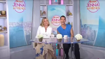 Chaleco de algodón de crochet unisex Dunst usado por Matt Rogers como se ve en Today with Jenna & Friends el 8 de agosto de 2025