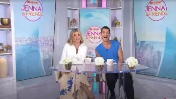 Chaleco de algodón de crochet unisex Dunst usado por Matt Rogers como se ve en Today with Jenna & Friends el 8 de agosto de 2025