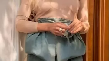 And Just Like That S03 Carrie Bradshaw Blue Denim Midi Skirt