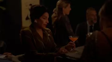 Olivia Von Halle Velvet Silk Embellished Jagger Pyjama Set worn by Seema Patel (Sarita Choudhury) as seen in And Just Like That… (S03E11)