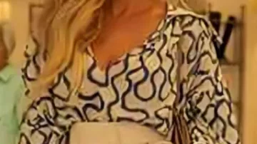 And Just Like That S03 Swirl Print Dress worn by Self (Sarah Jessica Parker) in And Just Like That... The Documentary