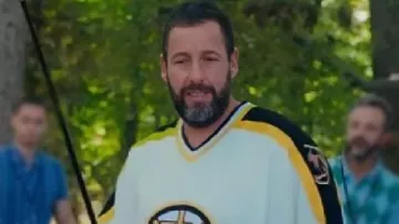 Happy Gilmore 2 Jersey Boston en blanco blanco usado por Happy Gilmore (Adam Sandler) en Happy Gilmore 2
