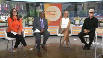 Manolo Blahnik Maysli 70 Nappa Slingback usado por Savannah Sellers como se ve en Today el 12 de agosto de 2025