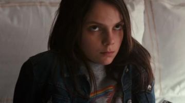 The jacket of Laura Kinney/ X-23 ( Dafne Keen ) in Logan