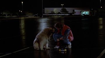 The pair of Nike red and white worn by Marty McFly (Michael J. Fox) in back to the future