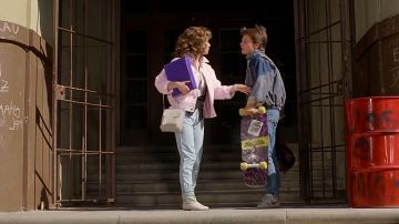 The Nike shoes red and white by Marty McFly (Michael J. Fox) in Back to the future