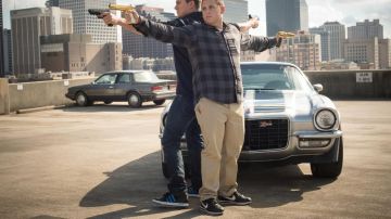 The Nike Cortez sneakers worn by Schmidt (Jonah Hill) in the movie 22 Jump Street