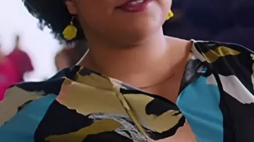 Ebony Vagulans Abstract Print Top worn by Madison Feliciano (Ebony Vagulans) in My Life Is Murder (S05E01)