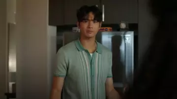 Marine Layer Border Stripe Short Sleeve Sweater worn by Steven Conklin (Sean Kaufman) as seen in The Summer I Turned Pretty (S03E06)