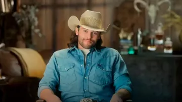 Camisa de trabajo de vaquero Wrangler de corte vaquero occidental usada por Jesse Mcbee como se ve en The McBee Dynasty: Real American Cowboys (S02E07)