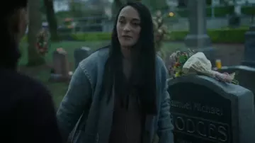 Line the Label Noelle Cardigan worn by Asta Twelvetrees (Sara Tomko) as seen in Resident Alien (S04E10)